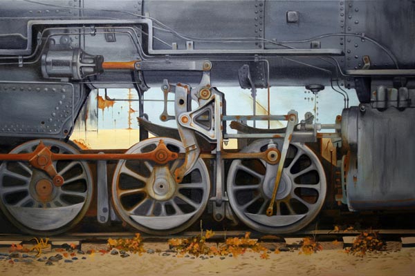 Broken Wheels - Oil on Canvas by William C. Turner